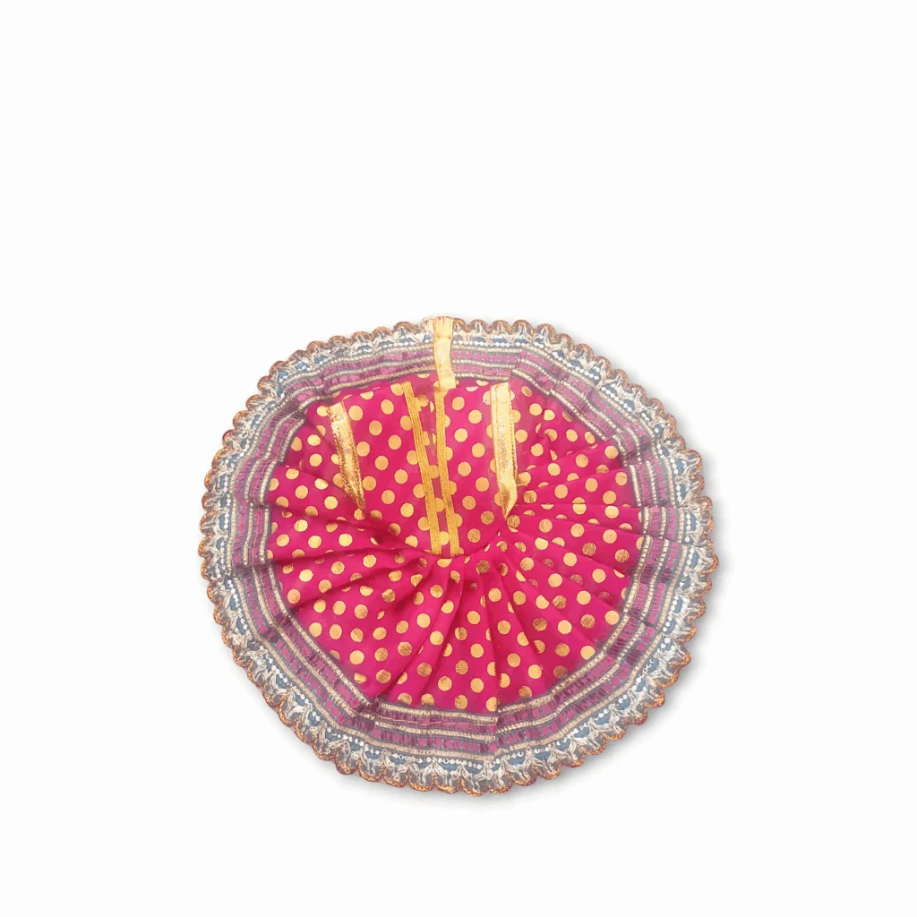 Laddu Gopal Beautiful Dress - Handmade 5 no. Kanha Ji Dress - single Pieces Bhagban Ji Poshak - Pink Dress For Gopal Ji - Image 2