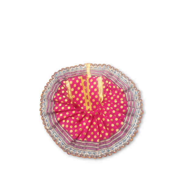 Laddu Gopal Beautiful Dress - Handmade 5 no. Kanha Ji Dress - single Pieces Bhagban Ji Poshak - Pink Dress For Gopal Ji - Image 2