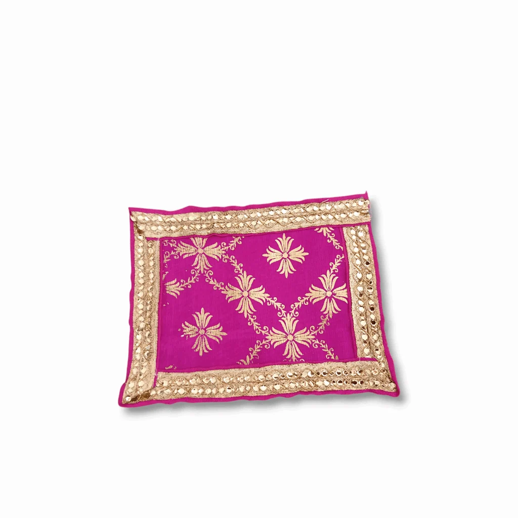 1 No. Laddu Gopal Bedsheet - Beautiful Chadar For Gopal Ji - Handmade Pink Bedsheet For Bhagban Ji - Single Pieces Chadar