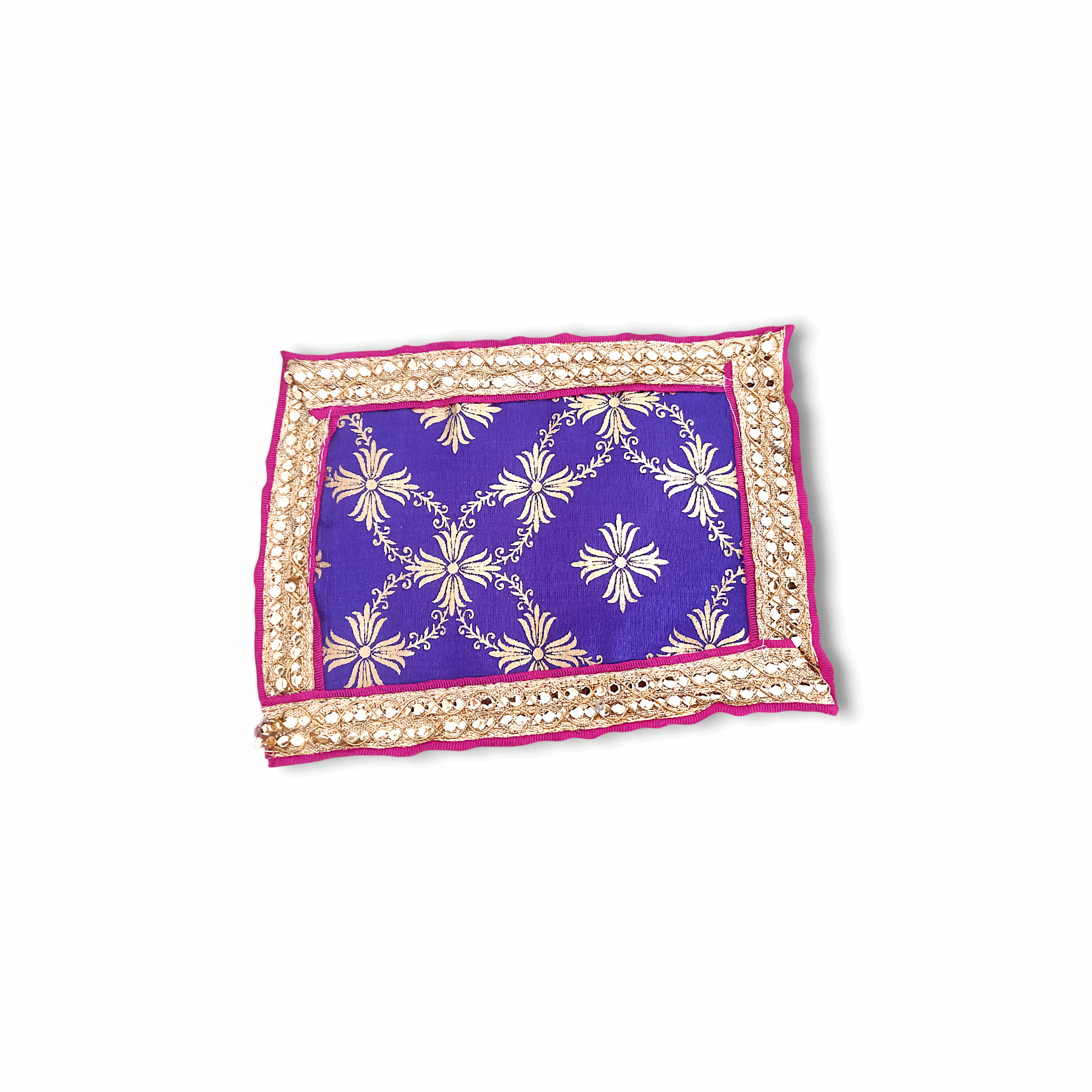 1 No. Laddu Gopal Bedsheet – Beautiful Chadar For Gopal Ji – Handmade Blue Bedsheet For Bhagban Ji – Single Pieces Chadar