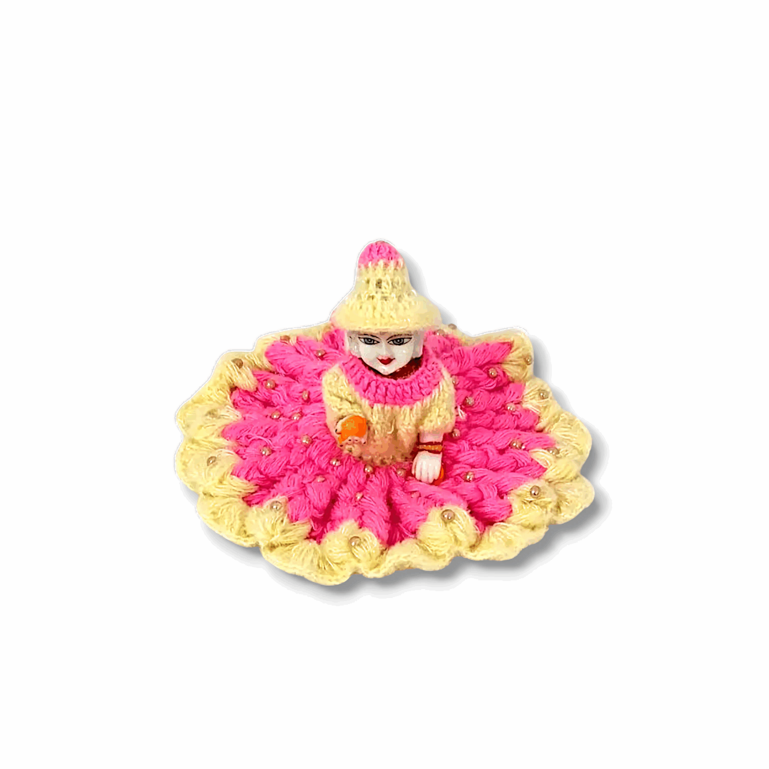 Daily-Wear Woolen Dress For Laddu Gopal – 4 No. Gopal Dress For Winter -Handmade Krishna JI Woolen Dress With Matching Cap For Winter – (Multicolour Available)