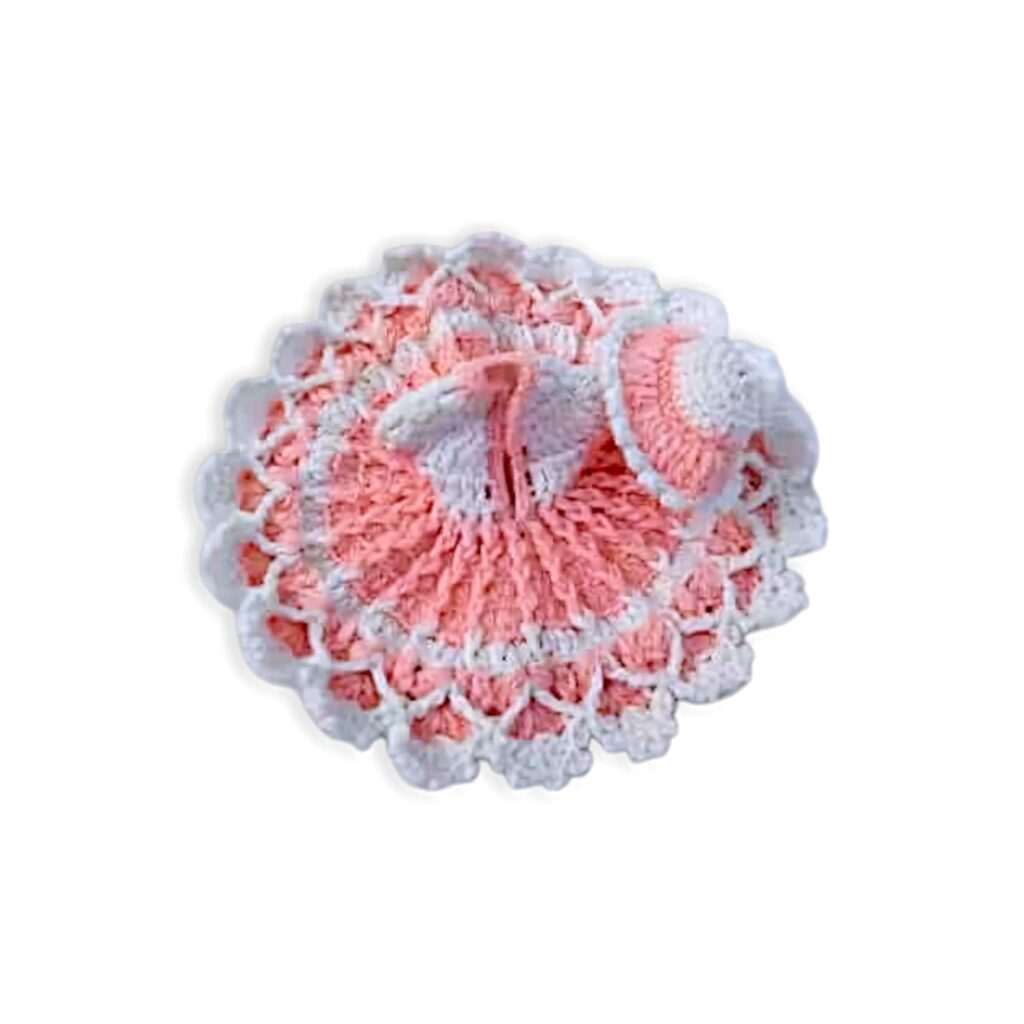 5 no. Laddu Gopal Poshak - Handmade Woollen Kanha ji Dress - Winter Special Laddu Gopal Dress - Pink and White Colour Laddu Gopal Dress