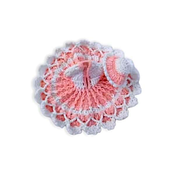 5 no. Laddu Gopal Poshak - Handmade Woollen Kanha ji Dress - Winter Special Laddu Gopal Dress - Pink and White Colour Laddu Gopal Dress