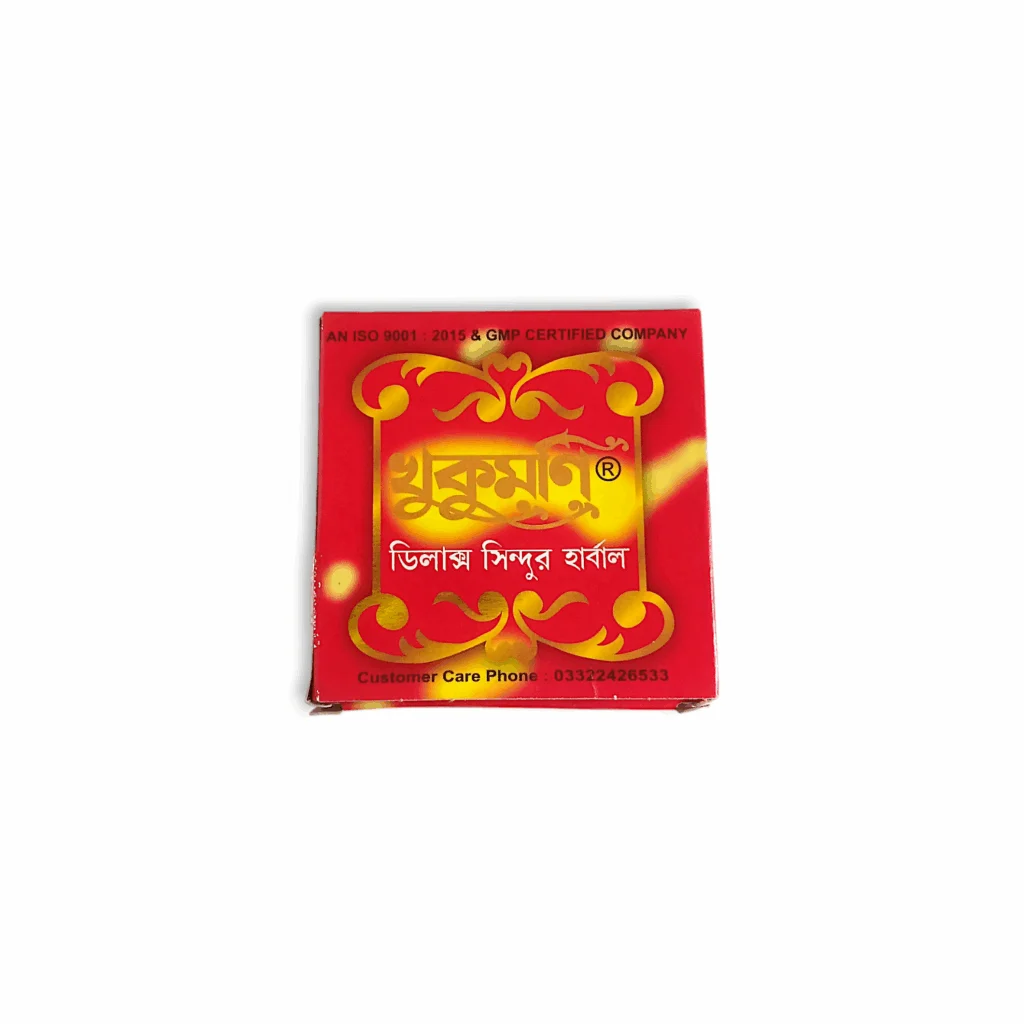 Khukumoni Delux Sindoor - Khukumoni Herbal Enriched With Tulsi & Sandal - Pack of Single Piece 16 gm - Image 4
