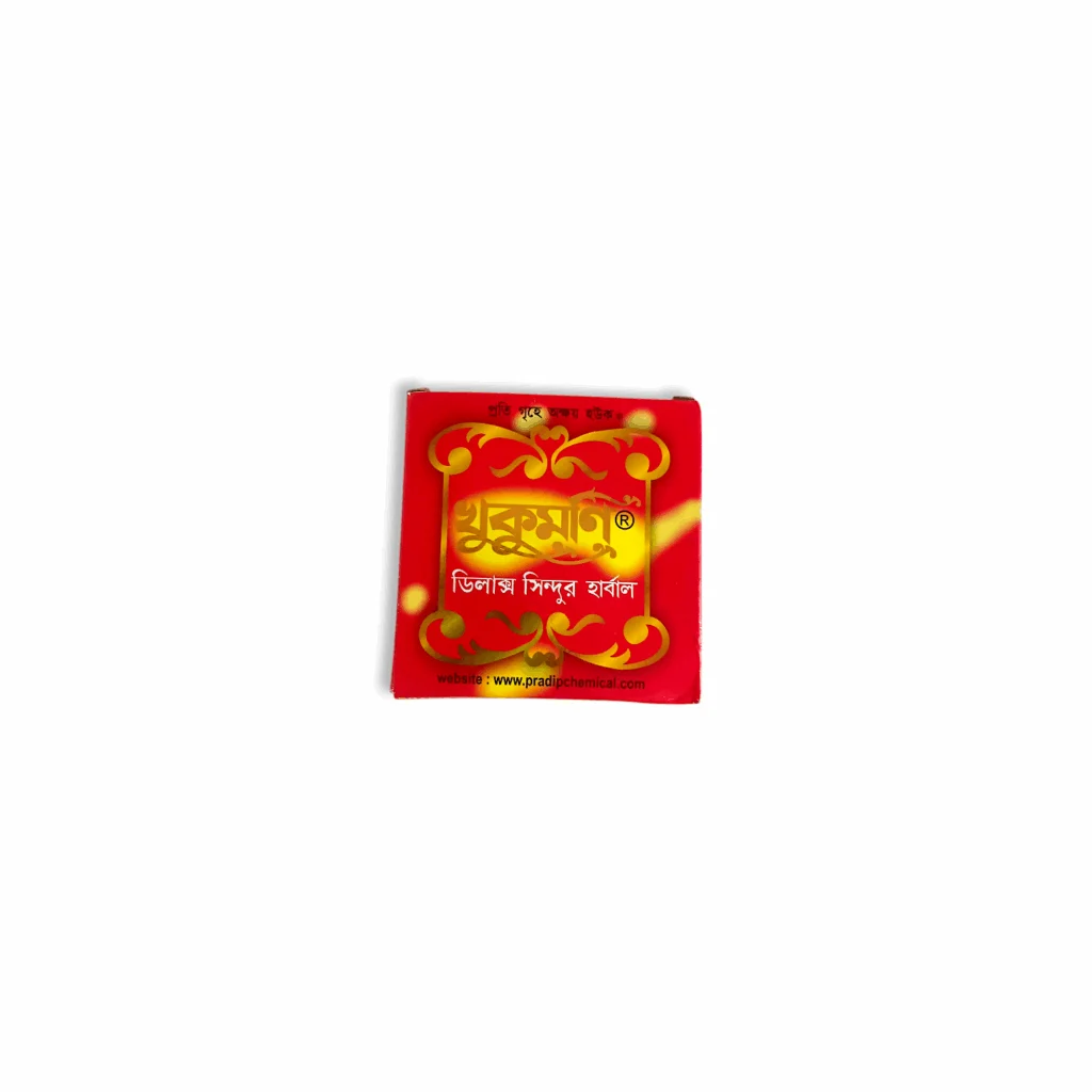 Khukumoni Delux Sindoor - Khukumoni Herbal Enriched With Tulsi & Sandal - Pack of Single Piece 16 gm - Image 2