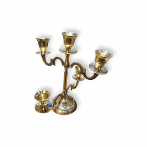 Pure Brass Handcrafted Candle Holder - Brass Tabletop Candle Holder - Handcrafted Candle Stand - Decorative Candle Stand for Home, Pooja Room, Temple