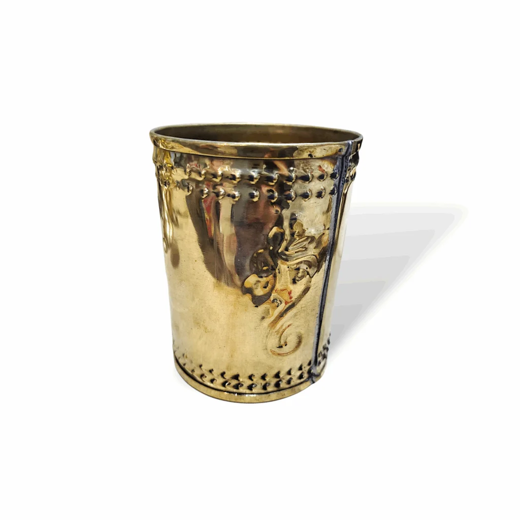 Pure Brass Laxmi Byar – Brass Mora – Brass Pooja Lakshmi Bera – Kojagori Laxmi Pooja Dhan Chal er Mora – Traditional Brass Pooja Container