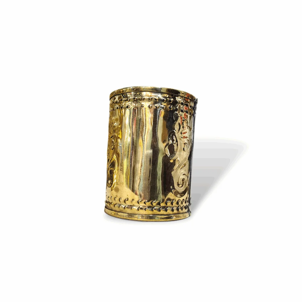 Pure Brass Laxmi Byar – Brass Mora – Brass Pooja Lakshmi Bera – Kojagori Laxmi Pooja Dhan Chal er Mora – Traditional Brass Pooja Container - Image 3