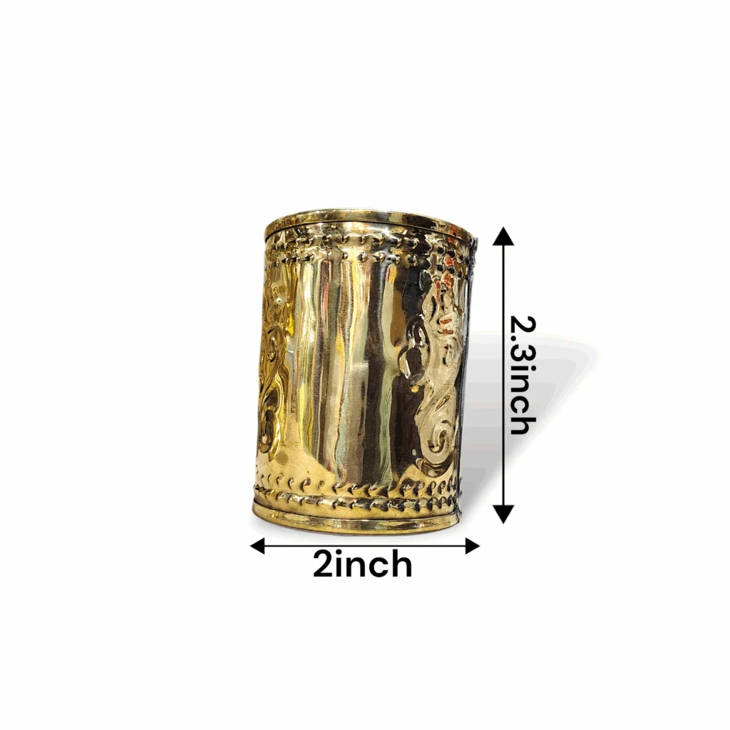 Pure Brass Laxmi Byar – Brass Mora – Brass Pooja Lakshmi Bera – Kojagori Laxmi Pooja Dhan Chal er Mora – Traditional Brass Pooja Container - Image 4