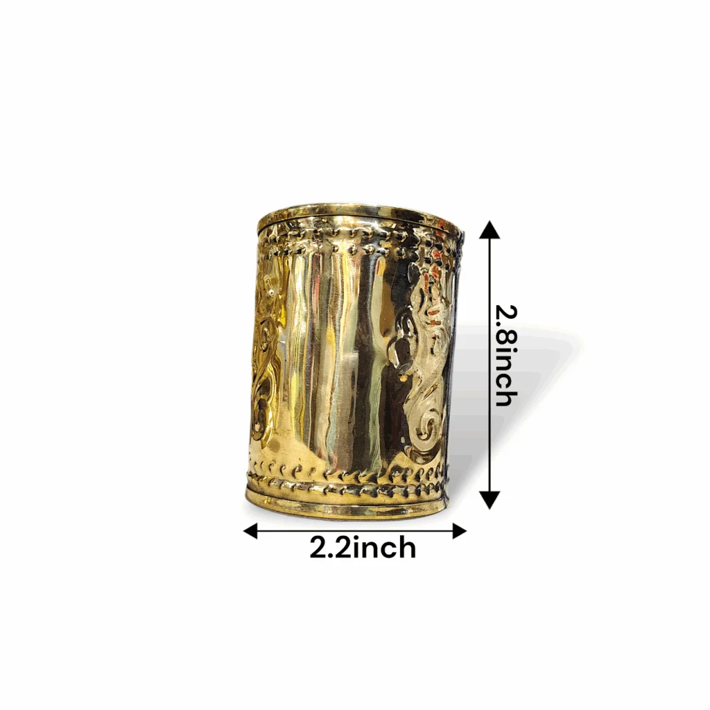 Pure Brass Laxmi Byar – Brass Mora – Brass Pooja Lakshmi Bera – Kojagori Laxmi Pooja Dhan Chal er Mora – Traditional Brass Pooja Container - Image 4