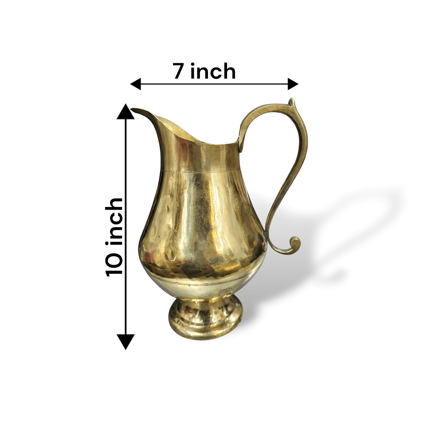 Pure Brass Jug - Bengali Traditional Brass jug - Water Serving Jug - Brass Pooja Jug - Brass Water Storage Jug - Water Jug For Pooja - Image 5