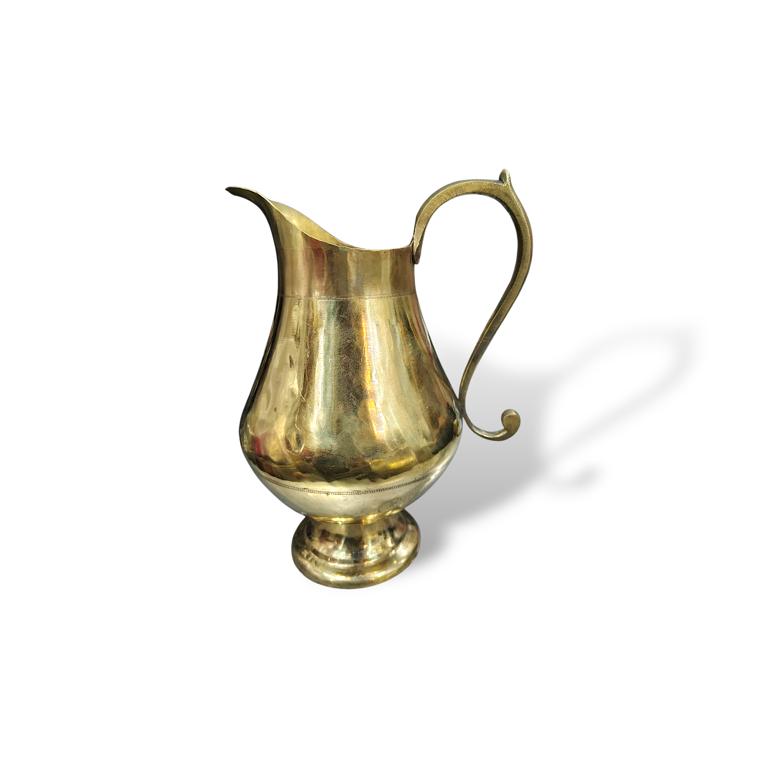 Pure Brass Jug - Bengali Traditional Brass jug - Water Serving Jug - Brass Pooja Jug - Brass Water Storage Jug - Water Jug For Pooja