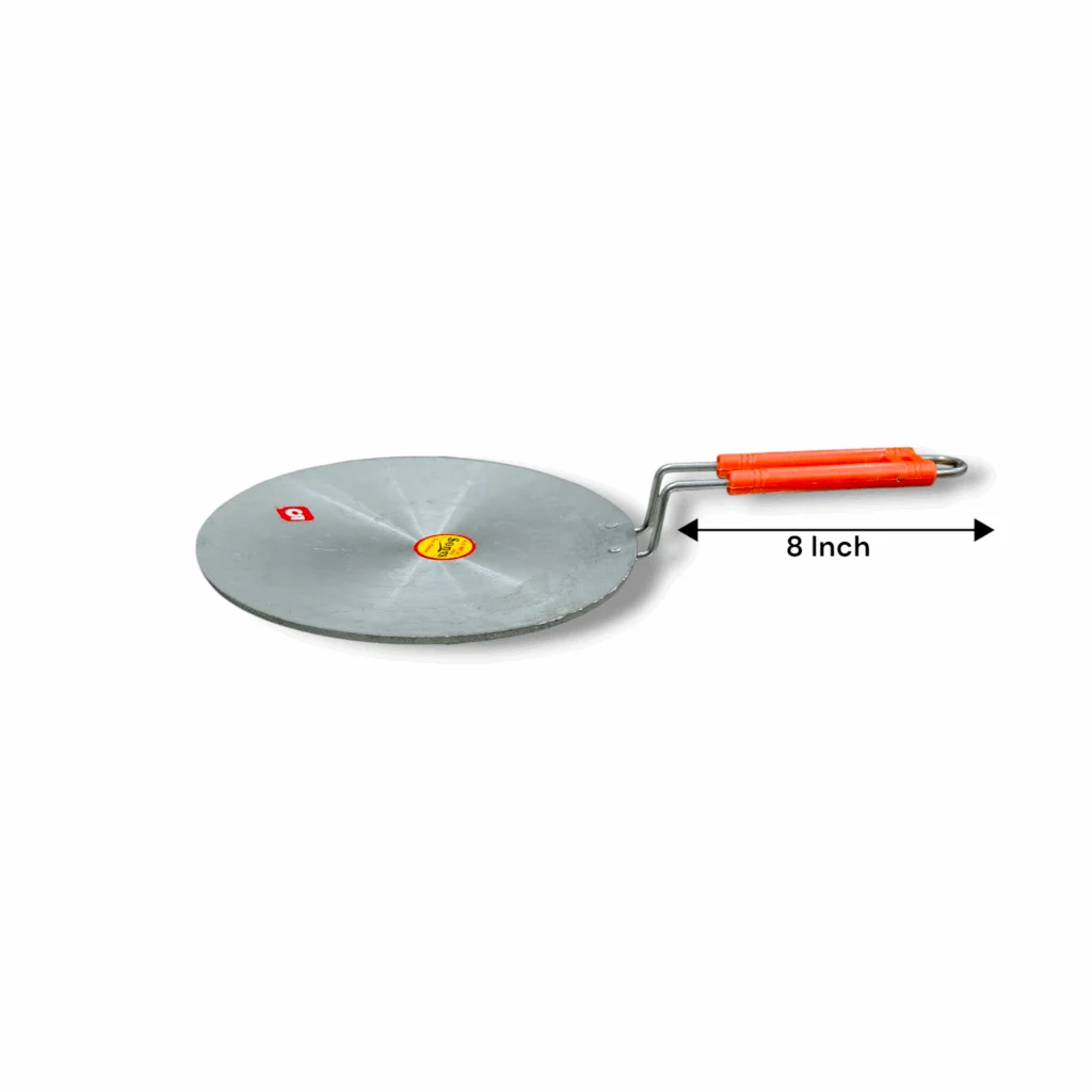 Aluminium Roti Tawa With Handle - Chapati Tawa - Aluminium Dosa Tawa - Silver Tawa With Silver Handle For Daily Use - Image 2