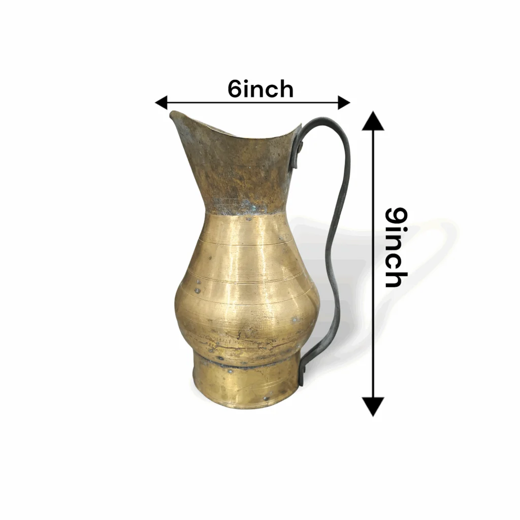 Pure Brass Jug - Bengali Traditional Brass jug - Water Serving Jug - Brass Pooja Jug - Brass Water Storage Jug - Water Jug For Pooja - Image 3