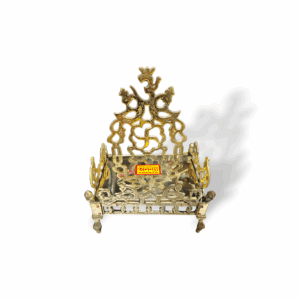 Pure Brass Singhasan - Brass Throne - Pital Singhasan - Laddu Gopal Brass Singhasan - Pooja Singhasan - Beautiful Brass Singhasan For Home And Temple Decor