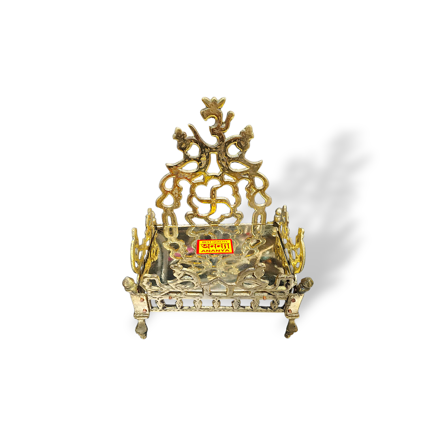 Pure Brass Singhasan - Brass Throne - Pital Singhasan - Laddu Gopal Brass Singhasan - Pooja Singhasan - Beautiful Brass Singhasan For Home And Temple Decor
