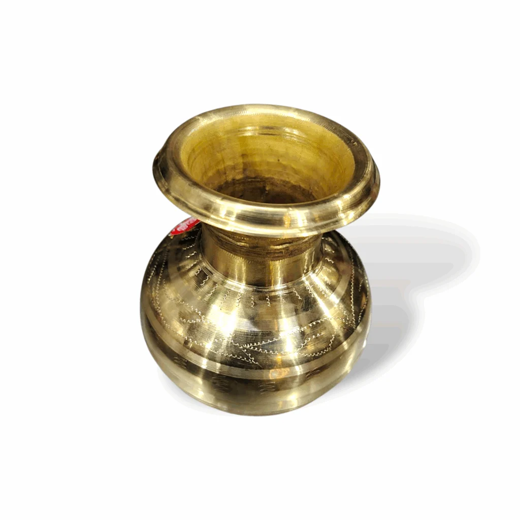 Pure Brass Small Kalash - Brass Small Kalshi - Pital Kalash - Traditional Brass Water Storage Matka - Brass Kalsi For Pooja, Wedding - Image 4
