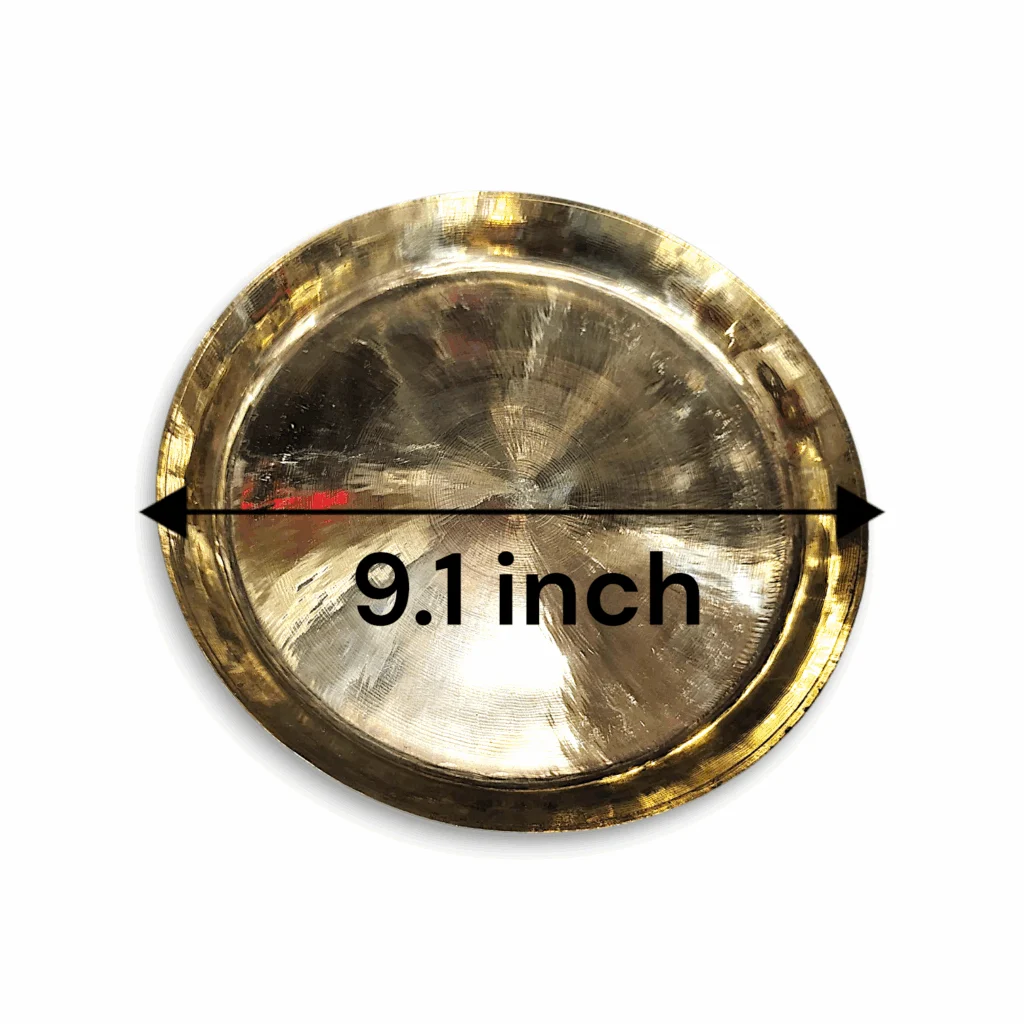 Original Brass Thali – Pital Thala – Brass Thala – Brass Pooja Thali – Traditional Pittal Thali, Plate For Pooja - Image 3