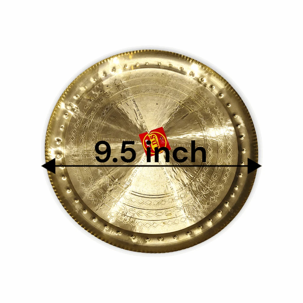 Pure Brass Rikabi - Brass Pooja Rekabi - Pital Rekabi - Designer Rikabi - Traditional Brass Rikabi Plate For Pooja - Image 2