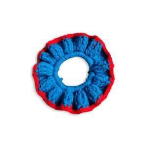 Handmade Woollen Hair Band - Women And Girls Hair Band - Crochet Hair Scrunchies - Blue Colour Hair Accessories - Single Piece