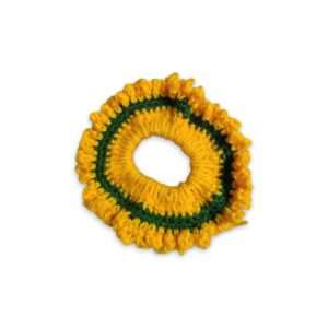 Handmade Woollen Hair Band - Women And Girls Hair Band - Crochet Hair Scrunchies - Yellow Colour Hair Accessories - Single Piece