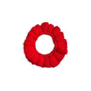 Handmade Woollen Hair Band - Women And Girls Hair Band - Crochet Hair Scrunchies - Red Colour Hair Accessories - Single Piece