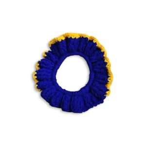 Handmade Woollen Hair Band - Women And Girls Hair Band - Crochet Hair Scrunchies - Blue Colour Hair Accessories - Single Piece