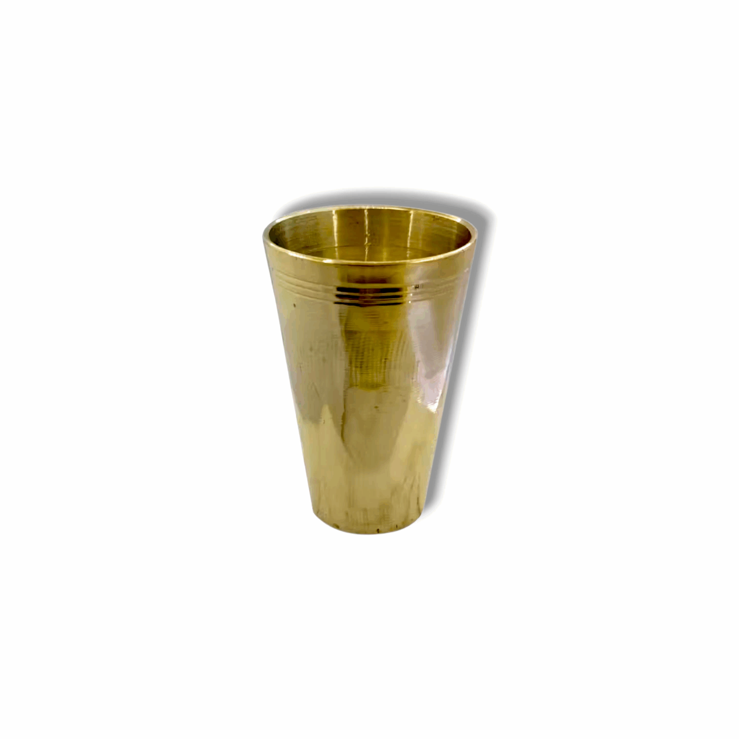 Pure Brass Glass 450 ml - Pittal Glass - Pital Glass - Heavy Brass Glass - Glass Water - Juice Glass & Use For Poja