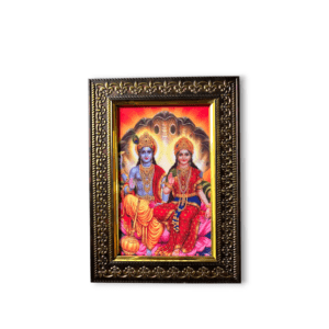 Vishnu And Laxmi Mata Photo Frame - Laxmi Narayana Photo For Puja Mandir - Traditional Vishnu And Laxmi Mata Photo Frame For House,Warming Gift, Mandir,And Decoration .