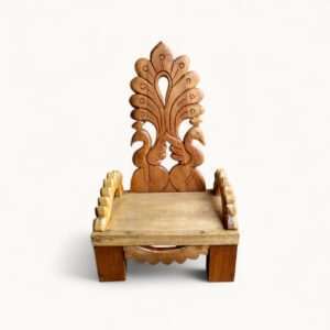 Premium Quality Mehegini  Wood Made Asan  For Your God--Hand Carved-Fine Finished-Mehegini  Wood Made Asan/Chair  For Your Laddu Gopal