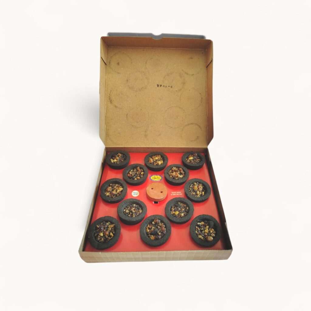 Naivedya Sambrani Cup Dhoop-Cup Dhoop Agarbati + Free Holder-Set of 12 x 4 Pieces + 1 Tray - Image 2