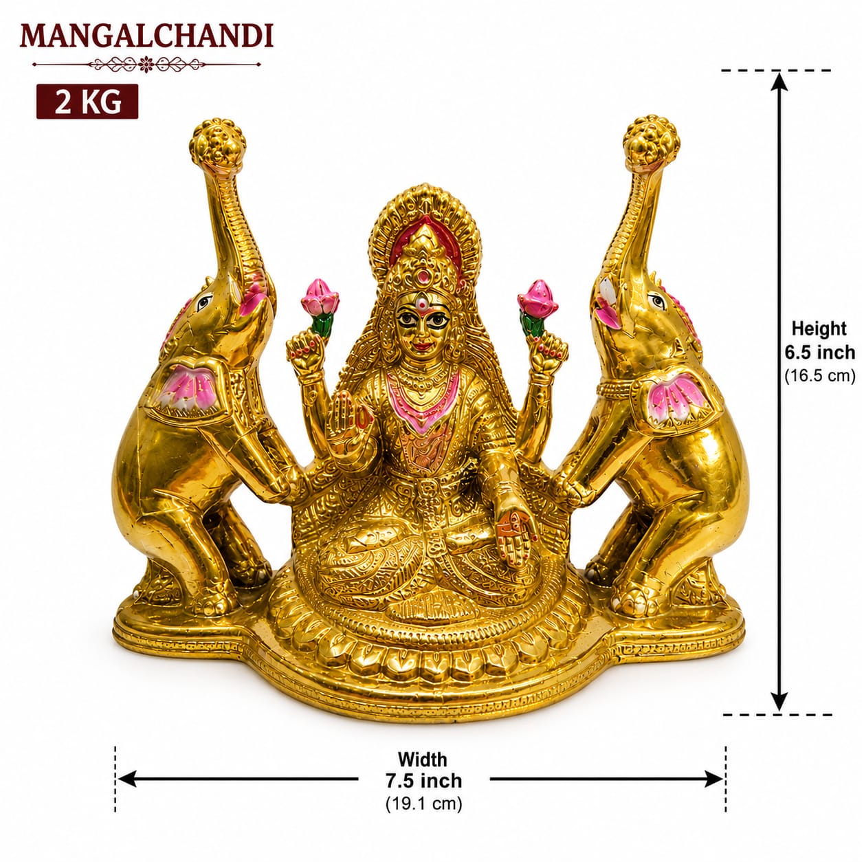 Brass Maa Mangal Chandi Murti – Decorative Spiritual Idol for Home & Temple-Premium quality Mangal Chandi Murti for पूजा, home décor, and gifting-Suitable for Navratri, Diwali, and daily worship use - Image 2